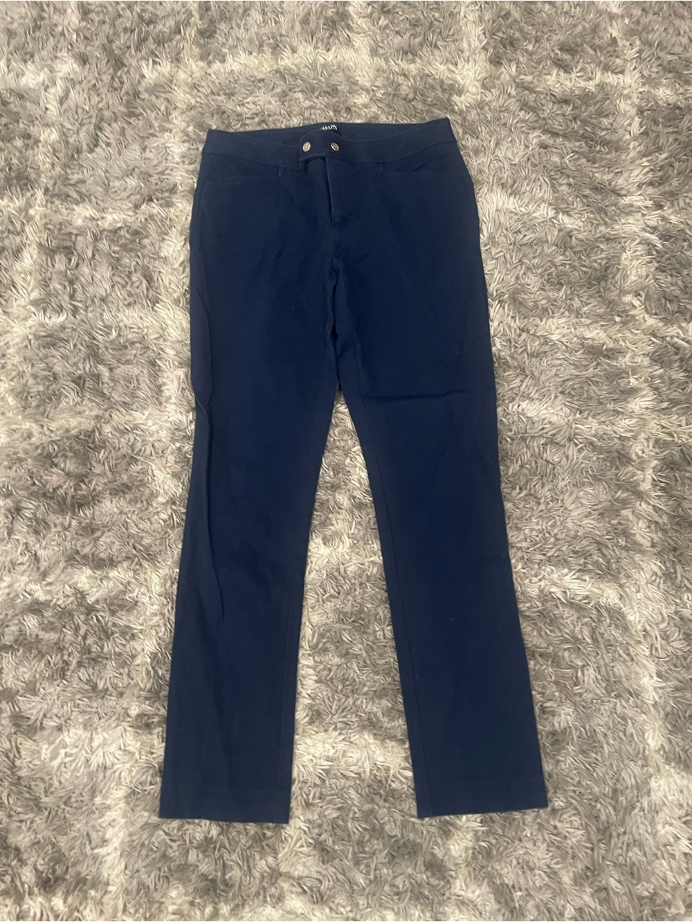 Chaps Petite Navy Blue Straight Leg Pants Size 8P